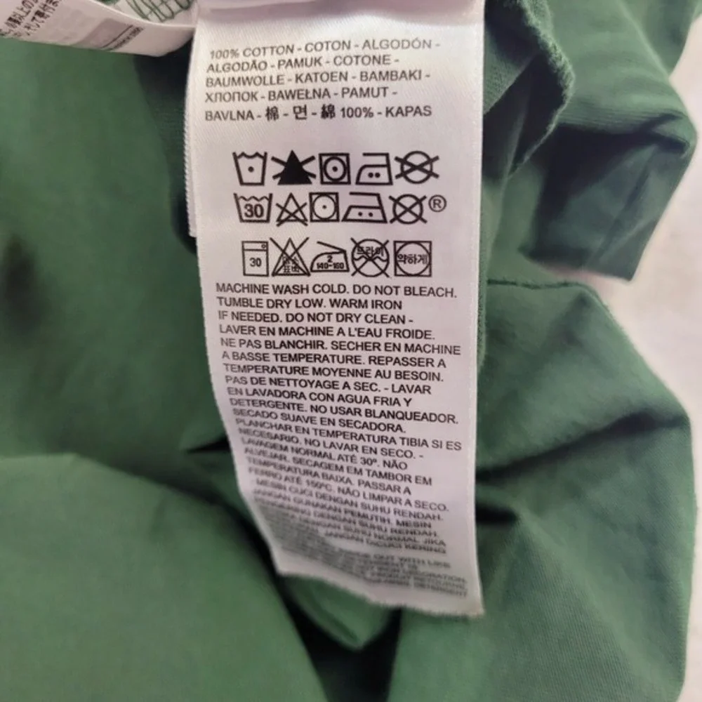Levi's Shirt Men's‎ Large Green 100% Cotton Long Sleeve Pullover